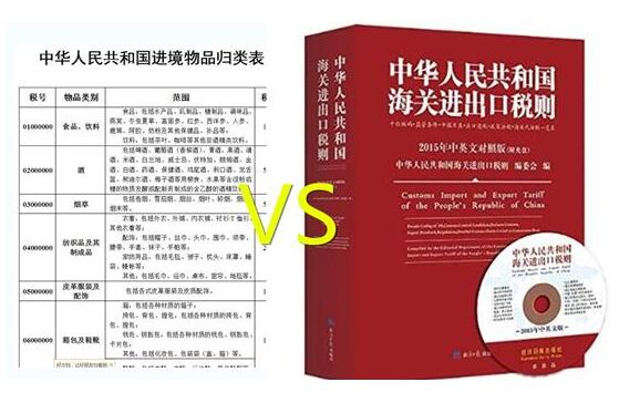 海关hs编码归类、税则书籍